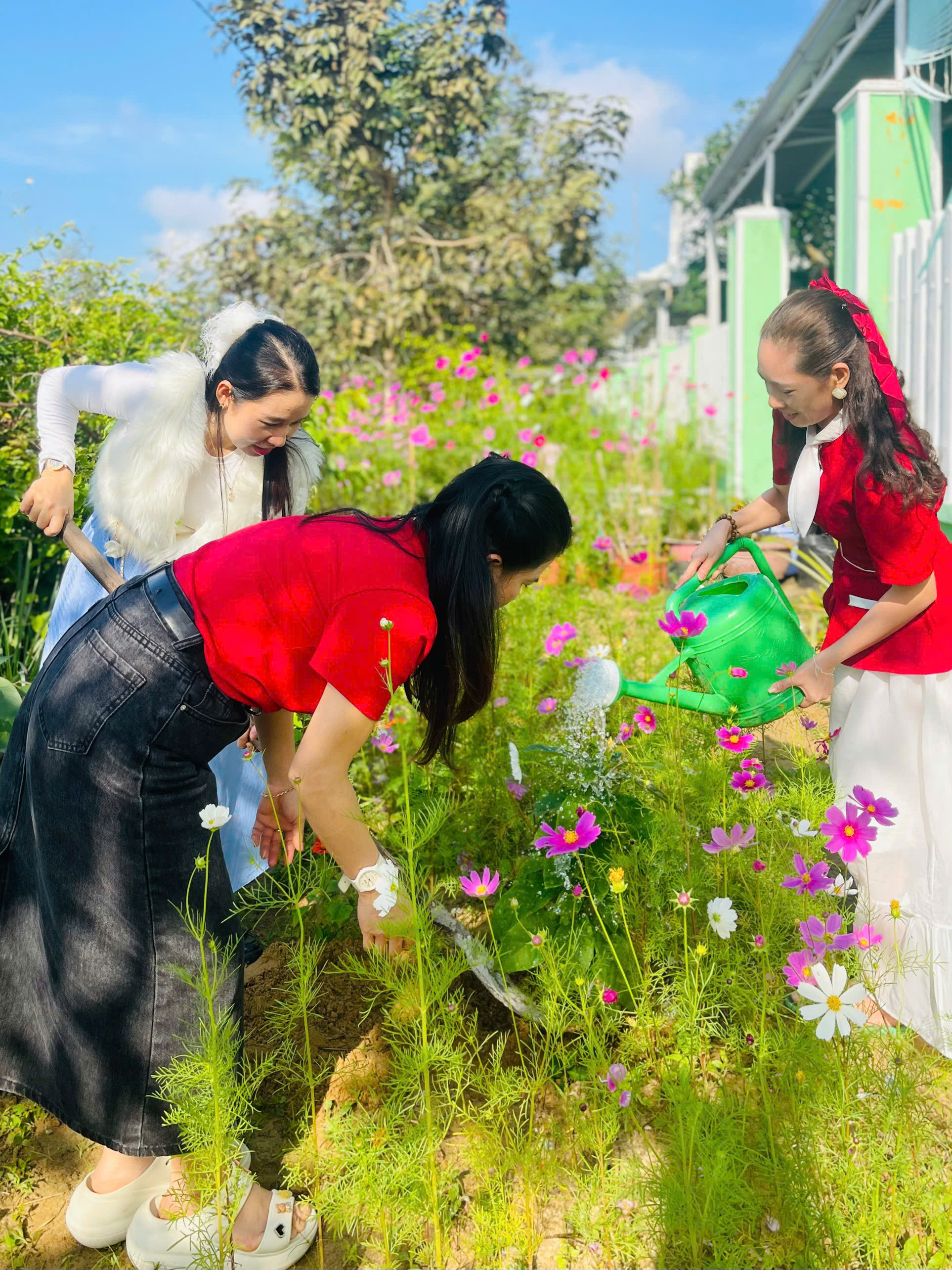 Mẫu Giáo Cẩm Hà ra quân trồng cây đầu năm mới Ất Tỵ 2025
